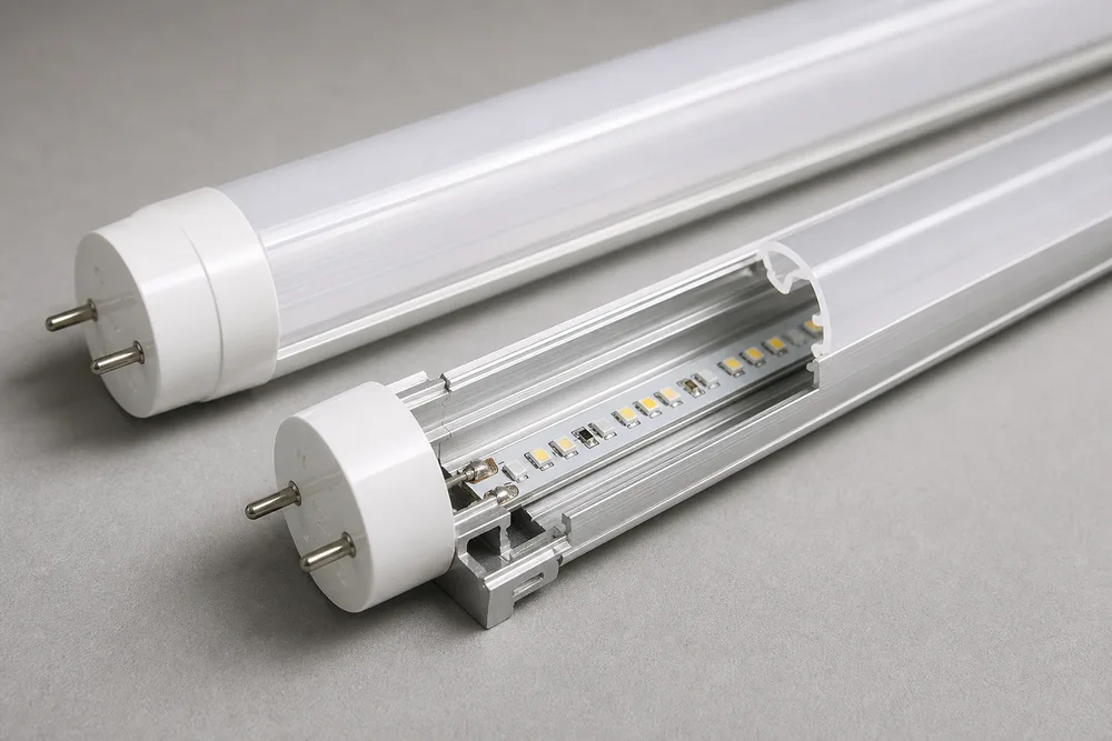 Tubo exterior de PC LED T8 2026 y carcasa interior de aluminio para ensamblaje de luces de tubo OEM y de marca privada