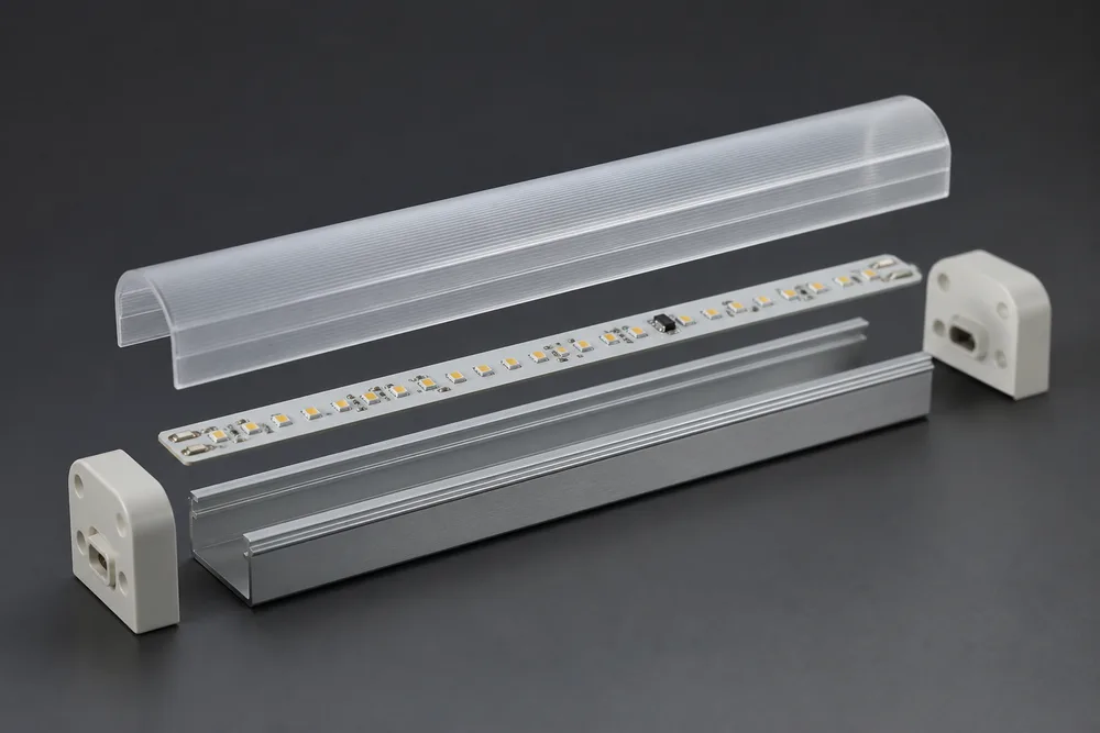 Carcasa de tubo LED T10 con cubierta de PC y base de aluminio 6063 para ensamblaje de iluminación OEM en 2026