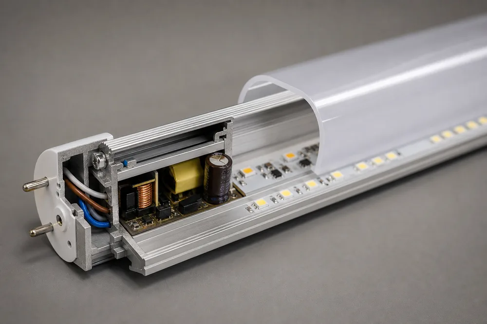 ¿Por qué elegir una carcasa de tubo LED T12 mitad aluminio y mitad plástico?